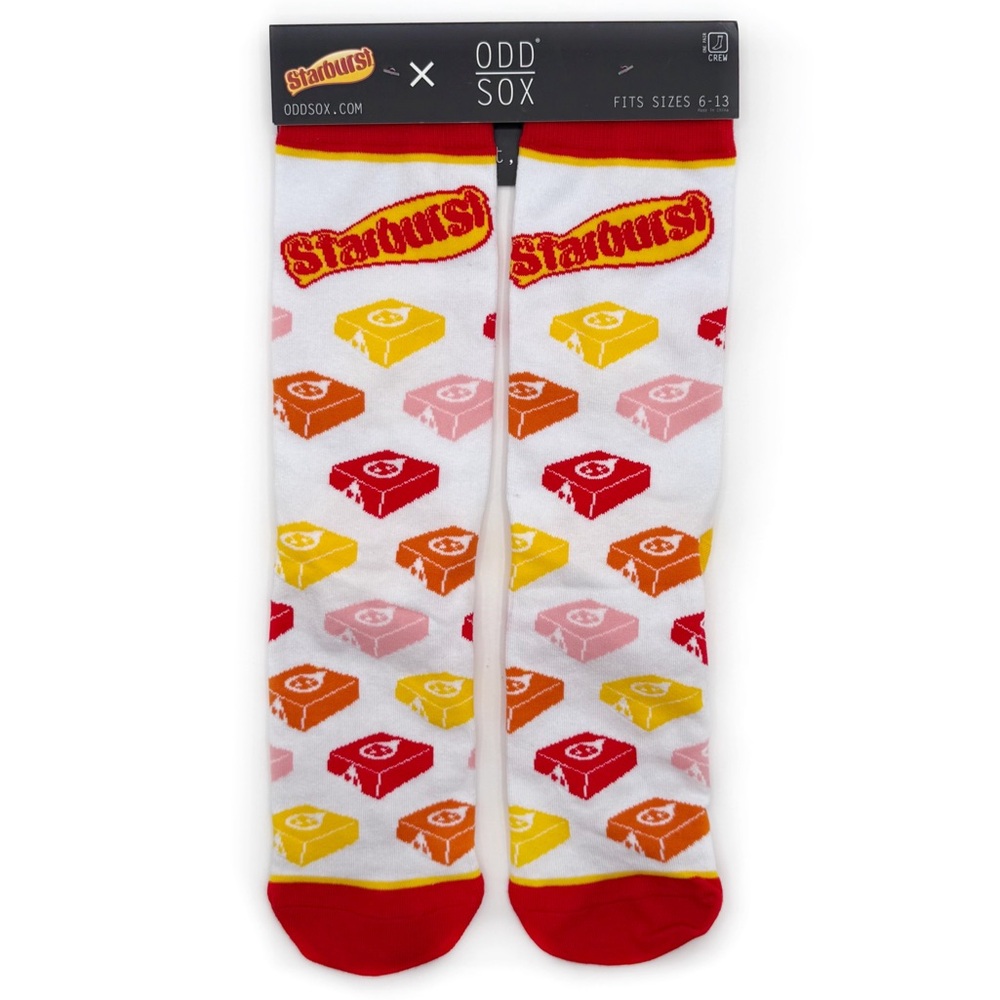Odd Sox Starburst Candy Crew Socks Mens Womens Colorful Fun Novelty Gift